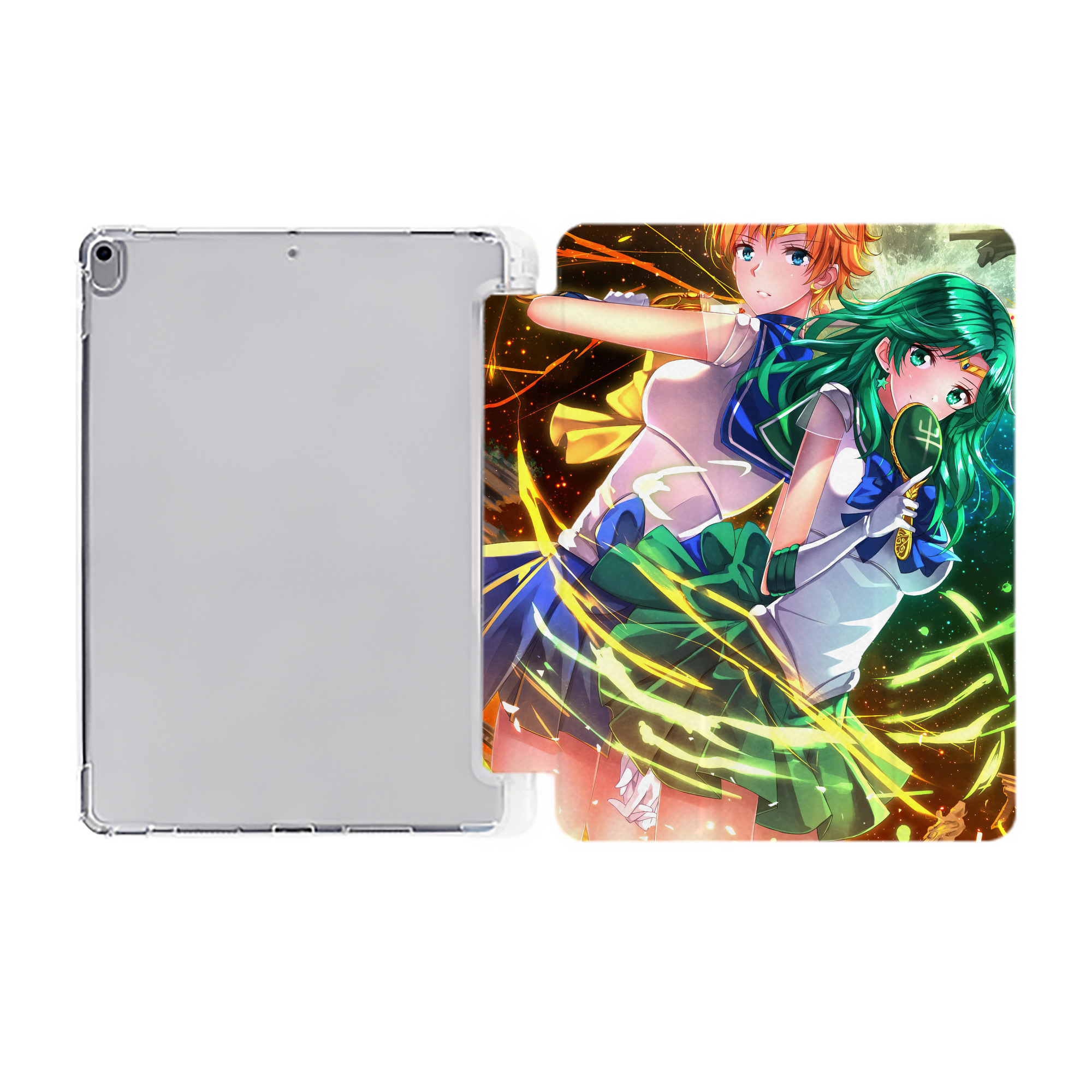 （画像用） 美少女戦士セーラームーン Sailor Moon IPad ケース ペン収納付き 三つ折りスタンド PUレザー×シリコン 対応機種9.5/10.5/10.9インチ